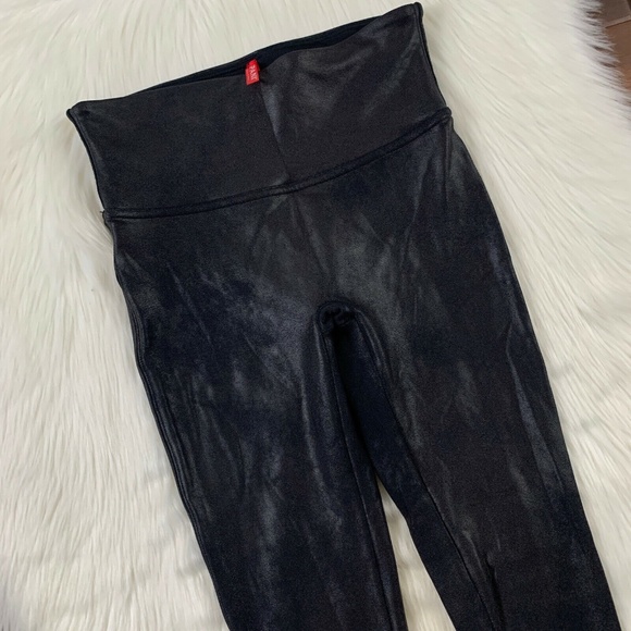 Spanx Petite Small Black Faux Leather Legging - Picture 2 of 11